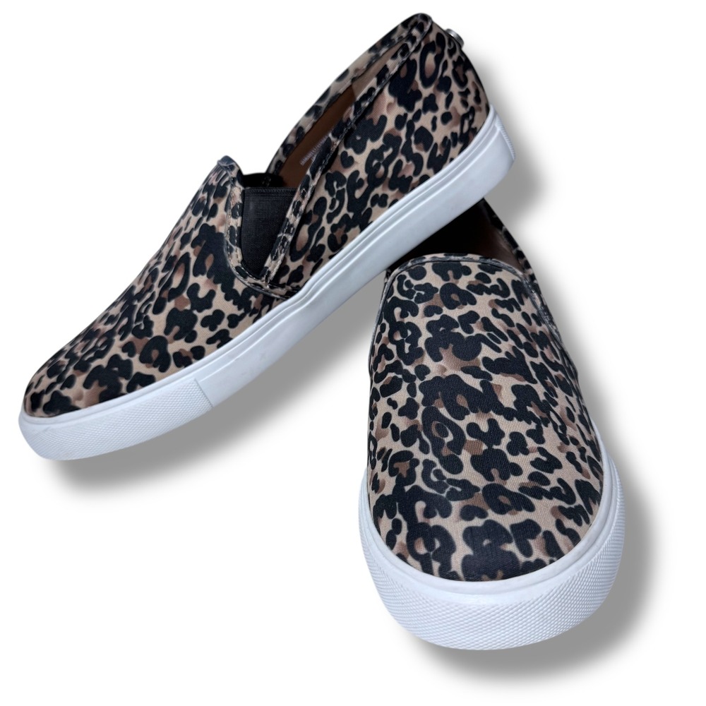 EUC Steve Madden Leopard Print Slip On Casual Sneakers Size 9.5M - Picture 5 of 11